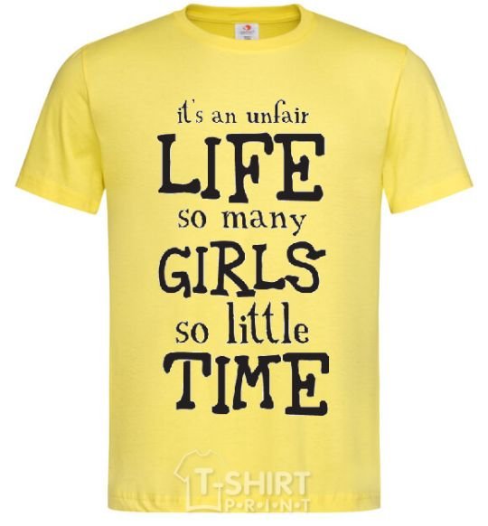 Men's T-Shirt IT'S AN UNFAIR LIFE... cornsilk фото