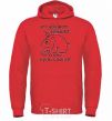 Men`s hoodie BUY THE ELEPHANT bright-red фото