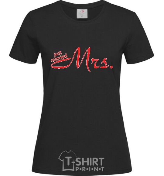 Женская футболка MRS. Черный фото