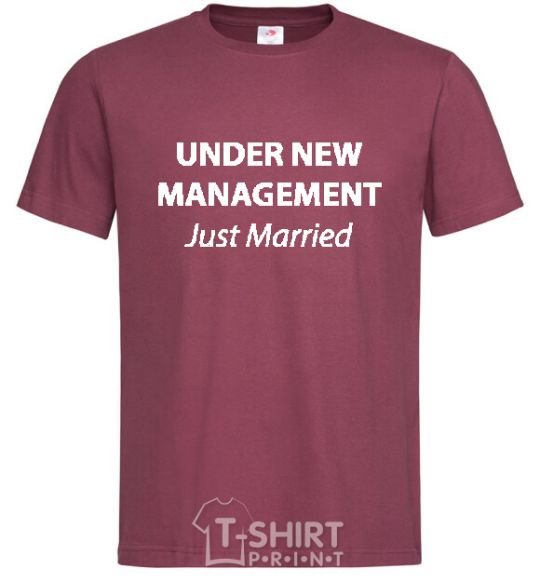 Men's T-Shirt UNDER NEW MANAGEMENT burgundy фото