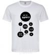 Men's T-Shirt ARE YOU HAPPY? White фото
