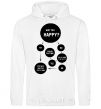 Men`s hoodie ARE YOU HAPPY? White фото