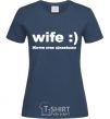 Женская футболка WIFE :) Темно-синий фото