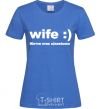 Женская футболка WIFE :) Ярко-синий фото
