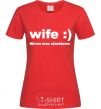 Women's T-shirt WIFE :) red фото