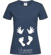 Women's T-shirt Handles legs navy-blue фото