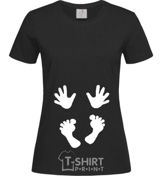 Women's T-shirt Handles legs black фото