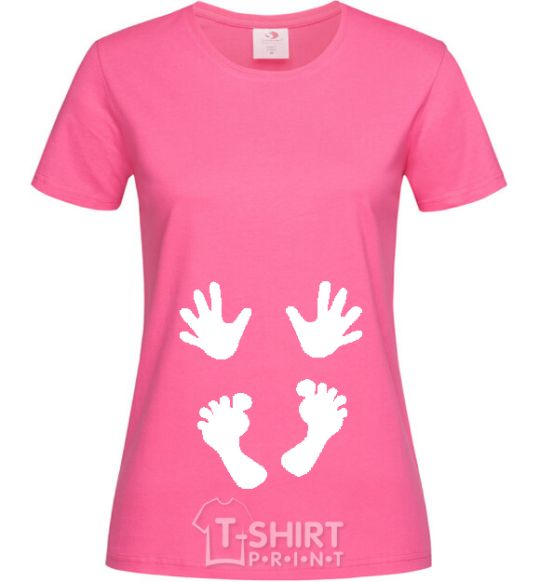 Женская футболка РУЧКИ НОЖКИ Ярко-розовый фото