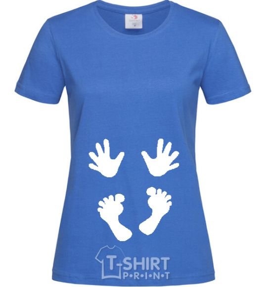 Women's T-shirt Handles legs royal-blue фото