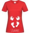 Women's T-shirt Handles legs red фото