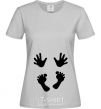 Women's T-shirt Handles legs grey фото