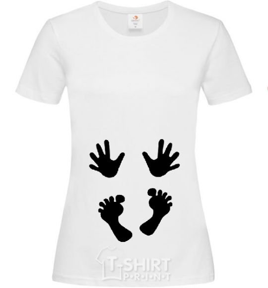 Women's T-shirt Handles legs White фото
