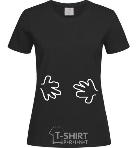 Женская футболка РУЧКИ Черный фото