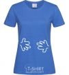 Women's T-shirt HANDS royal-blue фото