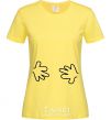 Women's T-shirt HANDS cornsilk фото