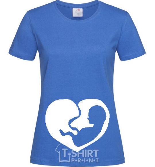 Women's T-shirt BABY in the tummy royal-blue фото