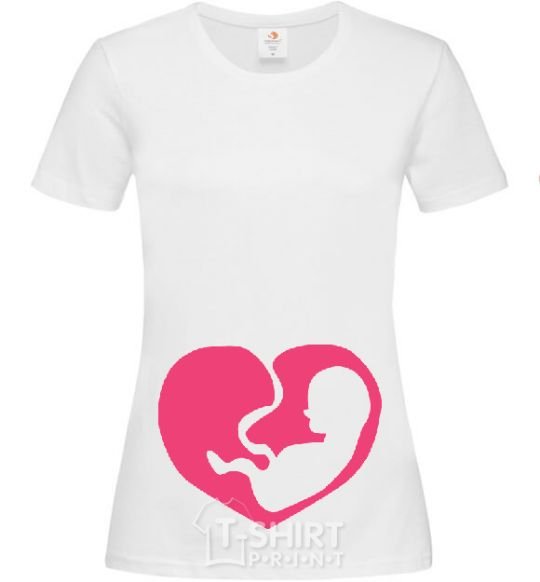 Women's T-shirt BABY in the tummy White фото