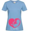 Women's T-shirt BABY in the tummy sky-blue фото