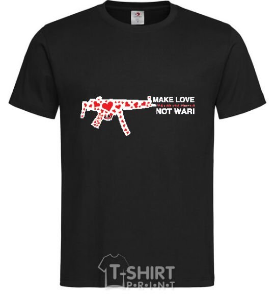 Men's T-Shirt MAKE LOVE NOT WAR! black фото