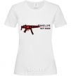 Women's T-shirt MAKE LOVE NOT WAR! White фото