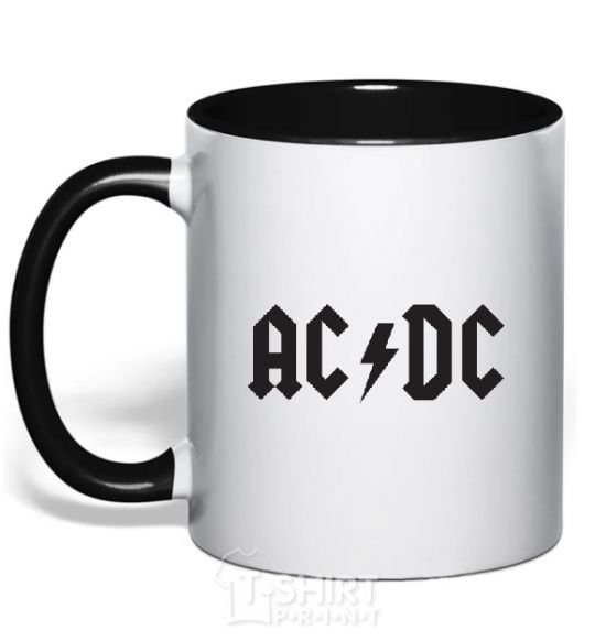 Mug with a colored handle AC/DC black фото