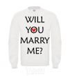 Sweatshirt WILL YOU MARRY ME? White фото