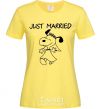 Women's T-shirt JUST MARRIED cornsilk фото