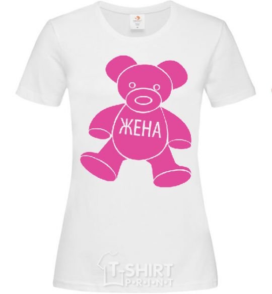 Women's T-shirt Wife in a bear White фото