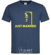 Men's T-Shirt JUST MARRIED STIFLER navy-blue фото