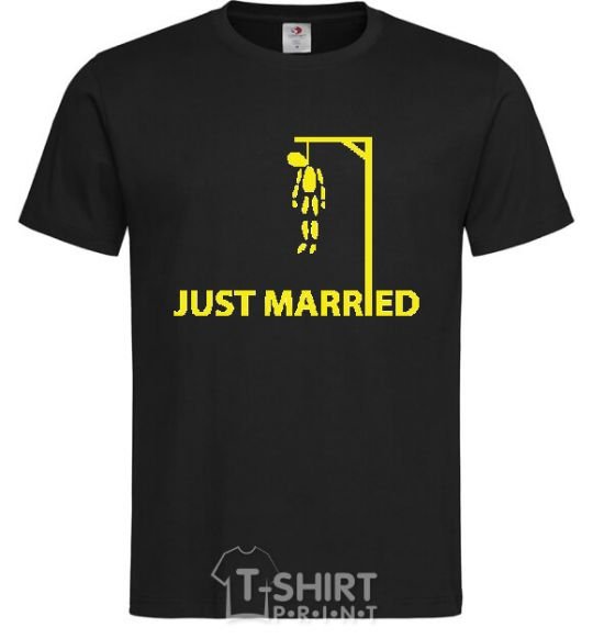 Men's T-Shirt JUST MARRIED STIFLER black фото