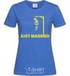 Women's T-shirt JUST MARRIED STIFLER royal-blue фото