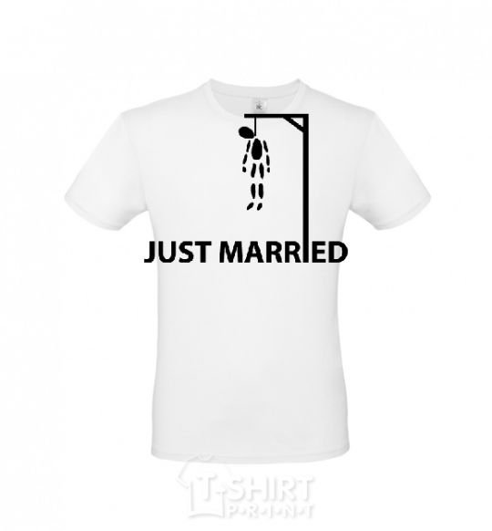 Men's T-Shirt JUST MARRIED STIFLER White фото