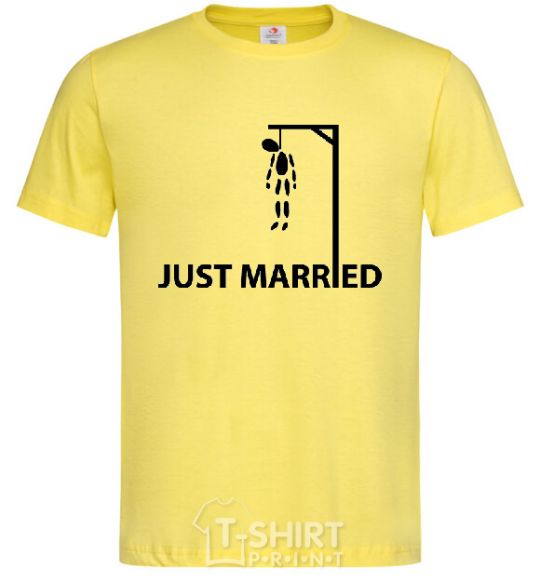 Men's T-Shirt JUST MARRIED STIFLER cornsilk фото