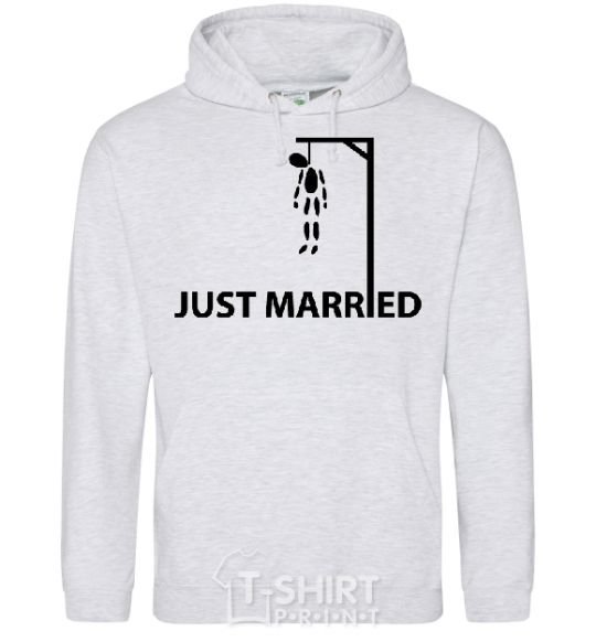 Men`s hoodie JUST MARRIED STIFLER sport-grey фото