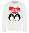 Sweatshirt JUST MARRIED PENGUINS White фото