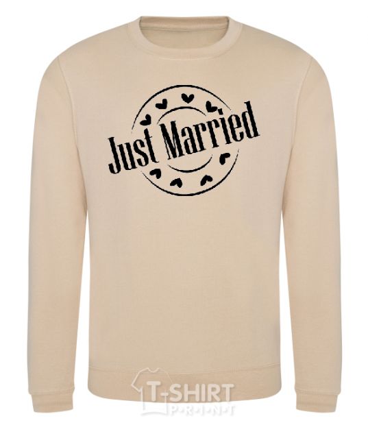 Sweatshirt JUST MARRIED ROUND sand фото