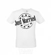 Men's T-Shirt JUST MARRIED ROUND White фото