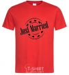 Men's T-Shirt JUST MARRIED ROUND red фото