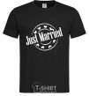 Men's T-Shirt JUST MARRIED ROUND black фото