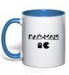 Mug with a colored handle PAC MAN royal-blue фото