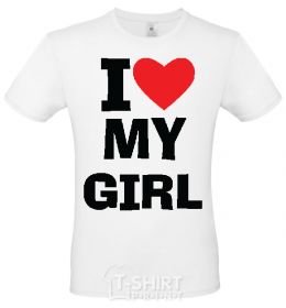 Men's T-Shirt I LOVE MY GIRL White фото
