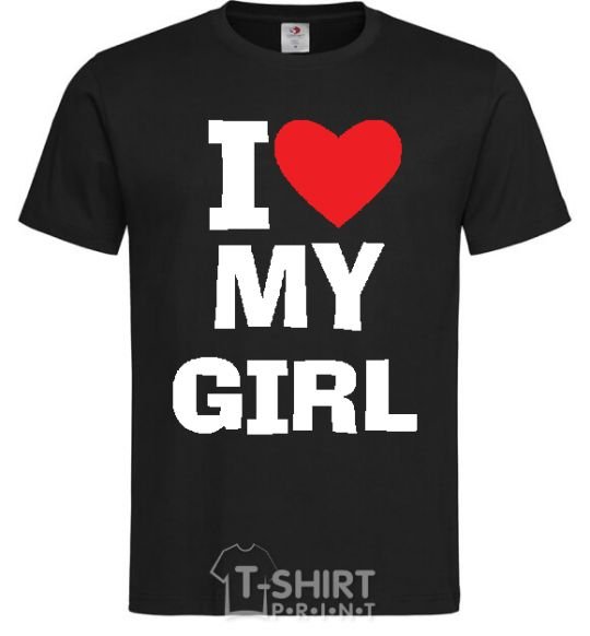Мужская футболка I LOVE MY GIRL Черный фото