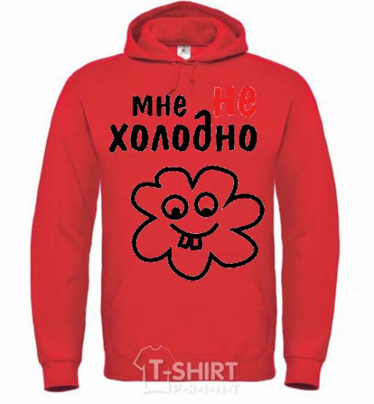 Men`s hoodie I'M NOT COLD bright-red фото