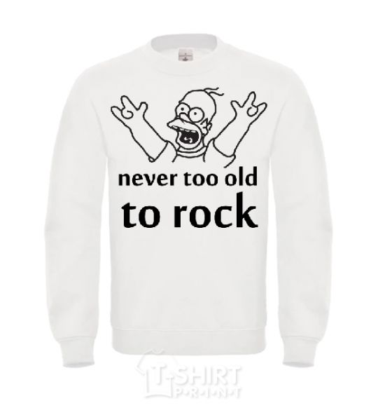 Свитшот Homer Never too old to rock Белый фото