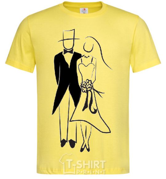 Men's T-Shirt BRIDE AND GROOM V.1 cornsilk фото