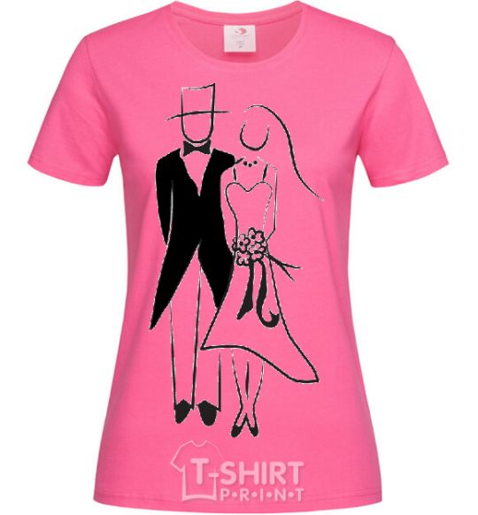 Women's T-shirt BRIDE AND GROOM V.1 heliconia фото