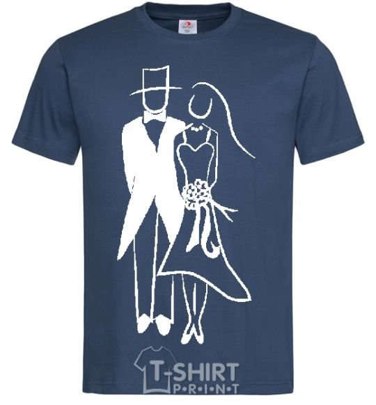 Men's T-Shirt BRIDE AND GROOM V.1 navy-blue фото