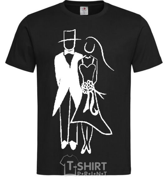 Men's T-Shirt BRIDE AND GROOM V.1 black фото