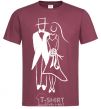 Men's T-Shirt BRIDE AND GROOM V.1 burgundy фото