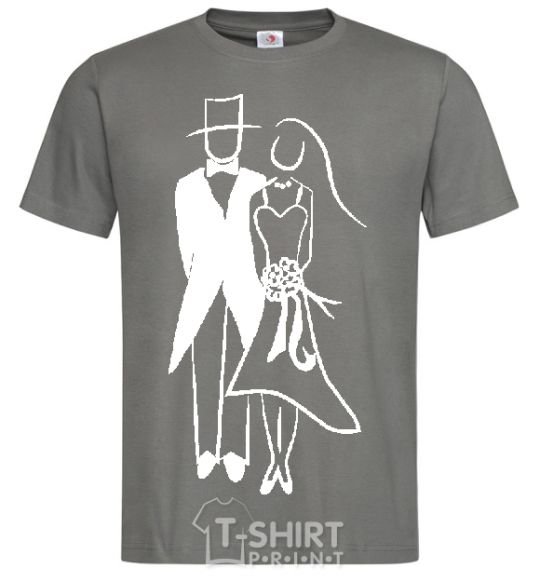 Men's T-Shirt BRIDE AND GROOM V.1 dark-grey фото